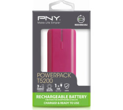 PNY T5200 Portable Power Bank - Pink